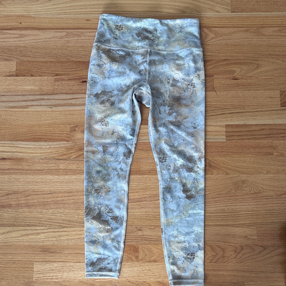 Athleta Leggings - Grey, Gold and Brown